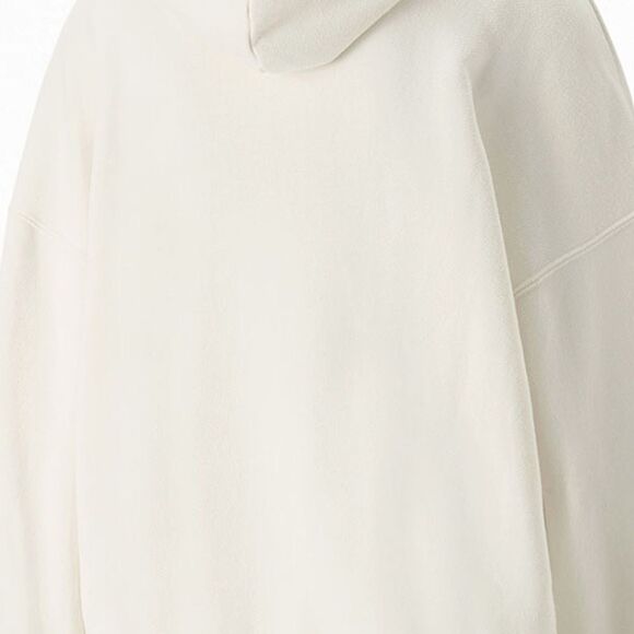 PUMA X VOGUE WOMEN’S WHITE OVERSIZED HOODIE WITH FRONT KANGAROO POUCH POCKETS - Picture 6 of 12